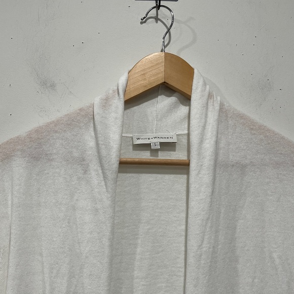 White+ Warren Long Open Cardigan in White size S - Picture 3 of 11